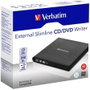 Verbatim Grabadora y Lector Externo CD/DVD Slimline 98938 Negra